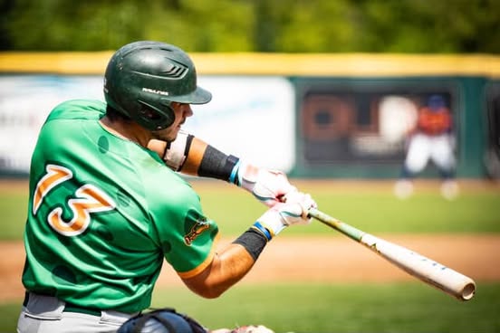 Pro hitter uses baseball thumb guard to improve bat control