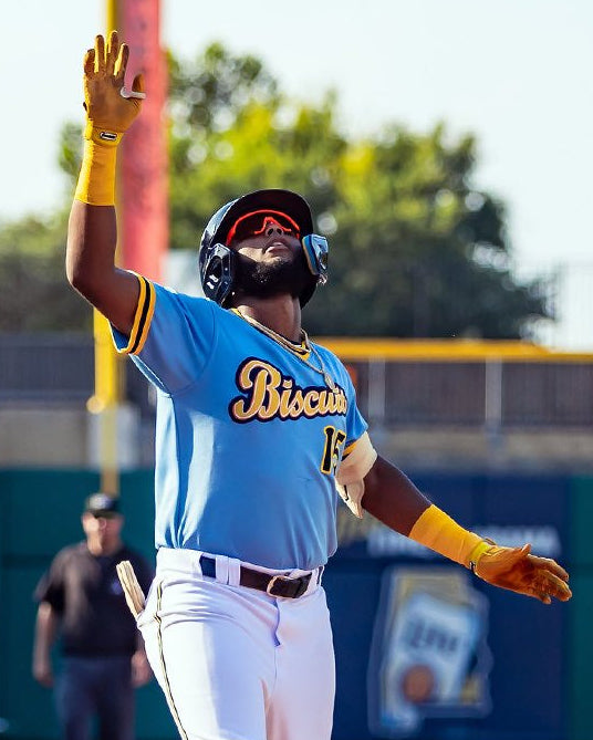 Baseball player in action on a field