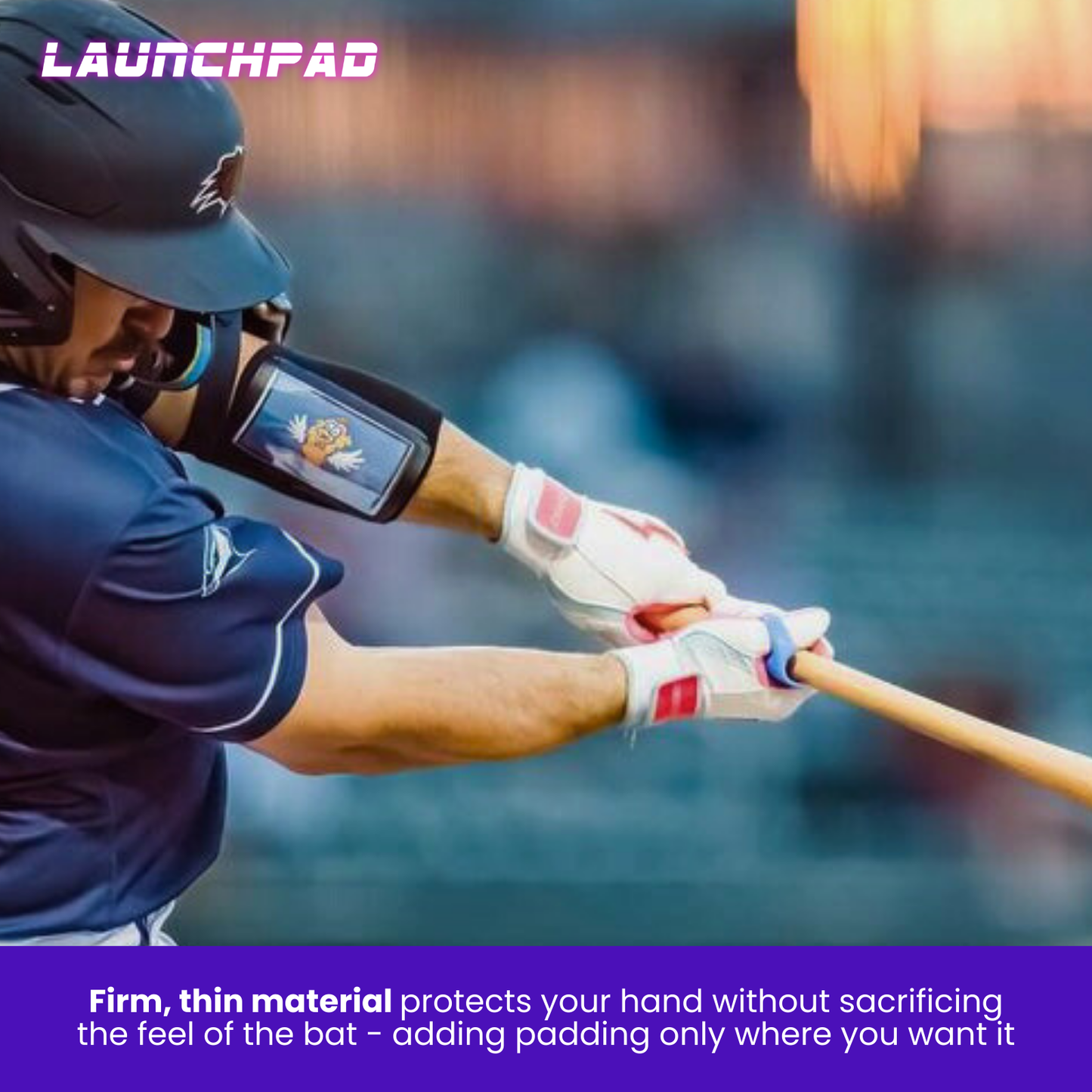 Baseball thumb protector that helps slot the bat where you want it