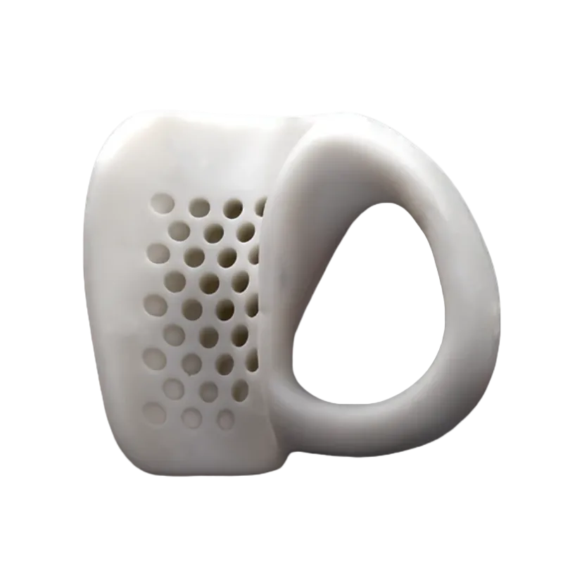 White thumb guard with bat channel