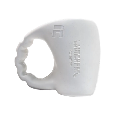 Launchpad Max thumb guard in white, right-hand