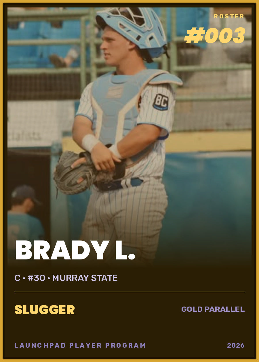 Brady L., C · #30 · Murray State, Slugger tier, roster number 3
