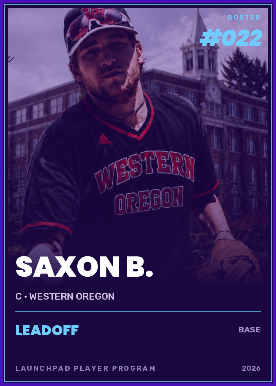 Saxon B., C · Western Oregon, Leadoff tier, roster number 22
