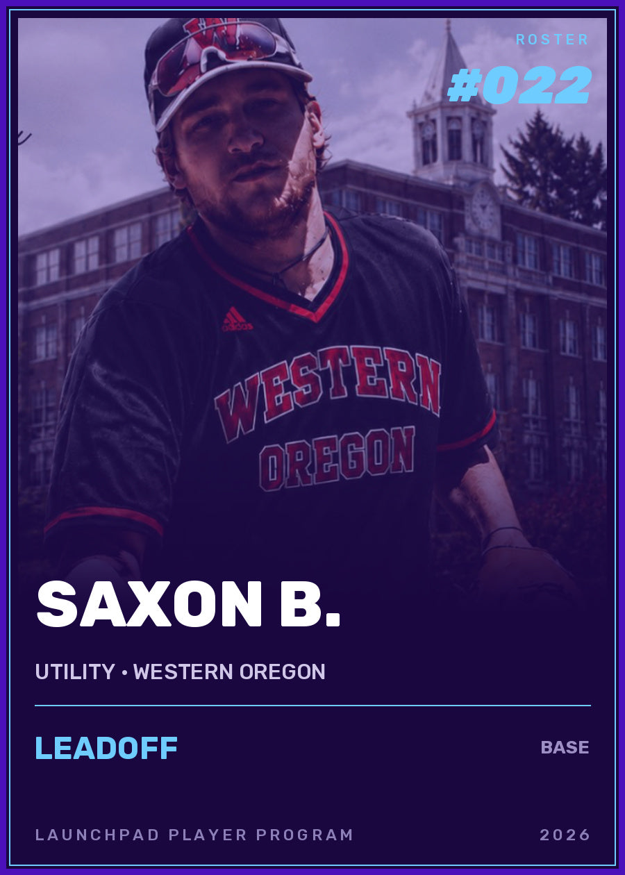 Saxon B., UTILITY · Western Oregon, Leadoff tier, roster number 22
