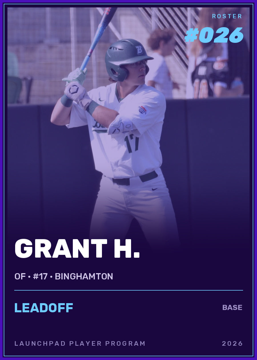 Grant H., OF · #17 · Binghamton, Leadoff tier, roster number 26
